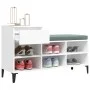Plywood white shoe cabinet 102x36x60 cm by vidaXL, Shoe racks and shoe organizers - Ref: Foro24-821212, Price: 68,68 €, Disco...