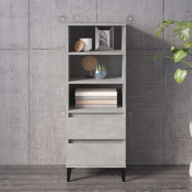 Concrete gray plywood tall sideboard 40x36x110 cm by vidaXL, Sideboards - Ref: Foro24-821248, Price: 67,77 €, Discount: %