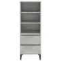 Aparador alto madera contrachapada gris hormigón 40x36x110 cm de vidaXL, Aparadores - Ref: Foro24-821248, Precio: 66,94 €, De...