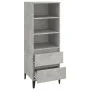 Aparador alto madera contrachapada gris hormigón 40x36x110 cm de vidaXL, Aparadores - Ref: Foro24-821248, Precio: 66,94 €, De...
