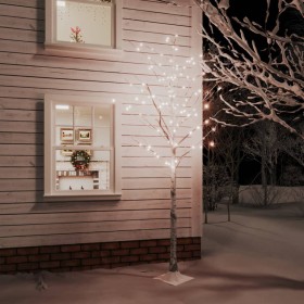 Abedul artificial blanco con 240 LEDs blanco cálido 300 cm by vidaXL, Christmas trees - Ref: Foro24-345146, Price: 98,87 €, D...