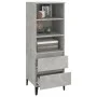 Aparador alto madera contrachapada gris hormigón 40x36x110 cm de vidaXL, Aparadores - Ref: Foro24-821248, Precio: 66,94 €, De...