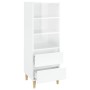 Tall white plywood sideboard 40x36x110 cm by vidaXL, Sideboards - Ref: Foro24-821236, Price: 75,65 €, Discount: %