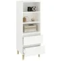 Aparador alto madera contrachapada blanco 40x36x110 cm de vidaXL, Aparadores - Ref: Foro24-821236, Precio: 74,71 €, Descuento: %