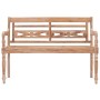 Banco Batavia madera de teca maciza blanco lavado 120 cm