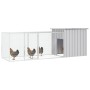 Gallinero de acero galvanizado gris 300x91x100 cm de vidaXL, Jaulas y habitáculos para animales pequeños - Ref: Foro24-310646...