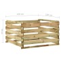 Compostador con listones madera pino impregnada 120x120x70 cm