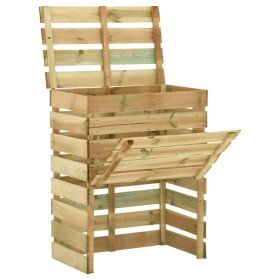 Compostador de láminas madera de pino impregnada 80x50x100 cm