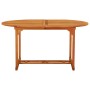 Mesa de jardín madera maciza de eucalipto 200x100x75 cm
