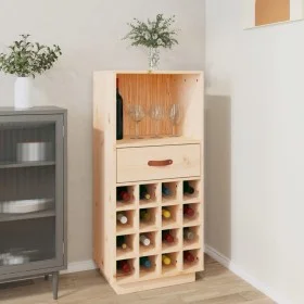 Solid pine wood wine rack 45x34x100 cm by vidaXL, Wine and liquor cabinets - Ref: Foro24-821532, Price: 83,16 €, Discount: %