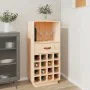 Botellero de madera maciza de pino 45x34x100 cm de vidaXL, Armarios para vino y licores - Ref: Foro24-821532, Precio: 83,16 €...