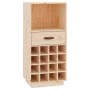 Botellero de madera maciza de pino 45x34x100 cm de vidaXL, Armarios para vino y licores - Ref: Foro24-821532, Precio: 83,16 €...