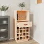 Botellero de madera maciza de pino 45x34x100 cm de vidaXL, Armarios para vino y licores - Ref: Foro24-821532, Precio: 83,16 €...