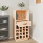 Solid pine wood wine rack 45x34x100 cm by vidaXL, Wine and liquor cabinets - Ref: Foro24-821532, Price: 84,05 €, Discount: %