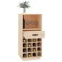 Botellero de madera maciza de pino 45x34x100 cm de vidaXL, Armarios para vino y licores - Ref: Foro24-821532, Precio: 83,16 €...