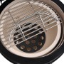 Barbacoa 2 en 1 ahumadora Kamado de cerámica negro 56 cm