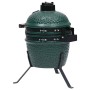 Barbacoa 2 en 1 ahumadora Kamado de cerámica verde 56 cm