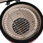 2 en 1 Barbacoa ahumadora Kamado de cerámica rojo 56 cm