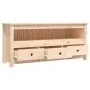 Solid pine wood TV stand 114x35x52 cm by vidaXL, TV Furniture - Ref: Foro24-821502, Price: 95,83 €, Discount: %