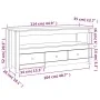 Solid pine wood TV stand 114x35x52 cm by vidaXL, TV Furniture - Ref: Foro24-821502, Price: 95,83 €, Discount: %