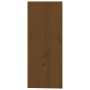 Botellero madera maciza de pino marrón miel 62x25x62 cm