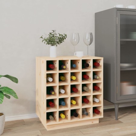 Massiver Kiefernholz-Weinregal 55,5x34x61 cm von vidaXL, Wein- und Spirituosenschränke - Ref: Foro24-821527, Preis: 104,97 €,...