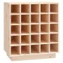Massiver Kiefernholz-Weinregal 55,5x34x61 cm von vidaXL, Wein- und Spirituosenschränke - Ref: Foro24-821527, Preis: 93,38 €, ...