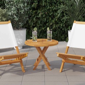 Superficie de mesa redonda madera maciza de teca 2,5 cm 50 cm