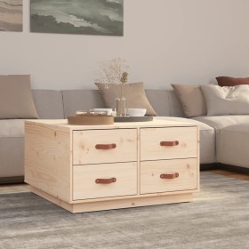 Mesa de centro de madera maciza de pino 80x80x45 cm de vidaXL, Mesas de centro - Ref: Foro24-821517, Precio: 134,65 €, Descue...