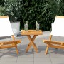 Tablero de mesa cuadrado madera maciza de teca 40x40x2,5 cm