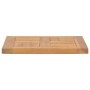 Tablero de mesa cuadrado madera maciza de teca 40x40x2,5 cm
