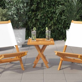 Tablero de mesa cuadrado madera maciza de teca 50x50x2,5 cm