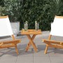 Tablero de mesa cuadrado madera maciza de teca 50x50x2,5 cm