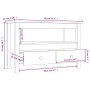 TV-Ständer Massivholz Kiefer honigbraun 79x35x52 cm von vidaXL, TV-Möbel - Ref: Foro24-821500, Preis: 90,88 €, Rabatt: %