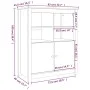 Solid pine wood sideboard 83x41.5x100 cm by vidaXL, Sideboards - Ref: Foro24-821512, Price: 112,53 €, Discount: %