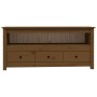 Honigbrauner TV-Schrank aus massivem Kiefernholz, 114 x 35 x 52 cm von vidaXL, TV-Möbel - Ref: Foro24-821505, Preis: 91,11 €,...