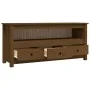 Honigbrauner TV-Schrank aus massivem Kiefernholz, 114 x 35 x 52 cm von vidaXL, TV-Möbel - Ref: Foro24-821505, Preis: 90,23 €,...