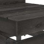 Sofá central de jardín de palets madera de pino impregnada gris