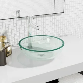 Transparent tempered glass sink 35x12 cm by vidaXL, Sinks - Ref: Foro24-345234, Price: 48,00 €, Discount: %