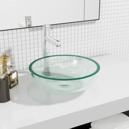 Lavabo de vidrio templado transparente 35x12 cm de vidaXL, Lavabos - Ref: Foro24-345234, Precio: 51,65 €, Descuento: %