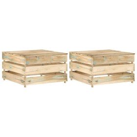 Mesas de palés para jardín 2 uds madera de pino impregnada Mesas de palés para jardín 2 uds madera de pino impregnada