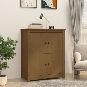 Honey brown solid pine wood sideboard 83x41.5x100 cm by vidaXL, Sideboards - Ref: Foro24-821510, Price: 109,37 €, Discount: %