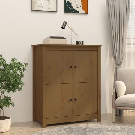 Aparador de madera maciza de pino marrón miel 83x41,5x100 cm de vidaXL, Aparadores - Ref: Foro24-821510, Precio: 109,37 €, De...