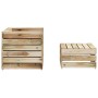 Set de muebles de palés jardín 2 piezas madera pino impregnada