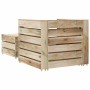 Set de muebles de palés jardín 2 piezas madera pino impregnada