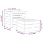 Set de muebles de palés jardín 2 piezas madera pino impregnada
