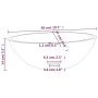 Waschbecken aus Milchglas 50x37x14 cm von vidaXL, Sinkt - Ref: Foro24-345243, Preis: 66,61 €, Rabatt: %