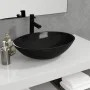 Black glass sink 50x37x14 cm by vidaXL, Sinks - Ref: Foro24-345249, Price: 64,77 €, Discount: %