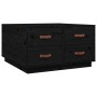 Couchtisch aus massivem Kiefernholz schwarz 80x80x45 cm von vidaXL, Couchtisch - Ref: Foro24-821521, Preis: 161,37 €, Rabatt: %