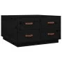 Solid black pine wood coffee table 80x80x45 cm by vidaXL, Coffee table - Ref: Foro24-821521, Price: 159,36 €, Discount: %